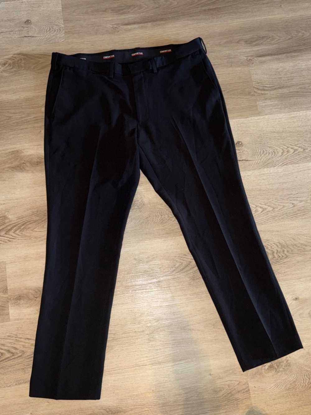 Louis Raphael Men's Black Dress Pants with Belt Loops